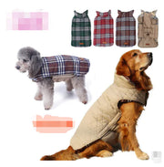 Waterproof Reversible Plaid Dog Jacket – Warm, Stylish & Weather-Resistant