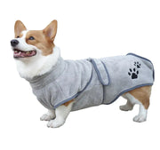 Soft Absorbent Coral Fleece Pet Bathrobe – Cozy Pajamas for Dogs & Cats