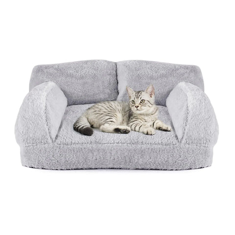 Pawstrip Soft Cat & Dog Couch Bed – Fluffy Princess Comfort for Small Pets