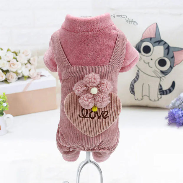 Teddy, Bichon & Pomeranian Plush Cotton Coat – Soft, Warm & Adorable