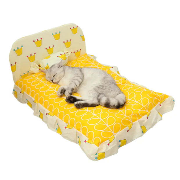 Washable Pet Bed for Small Dogs & Cats – Soft Cotton Comfor