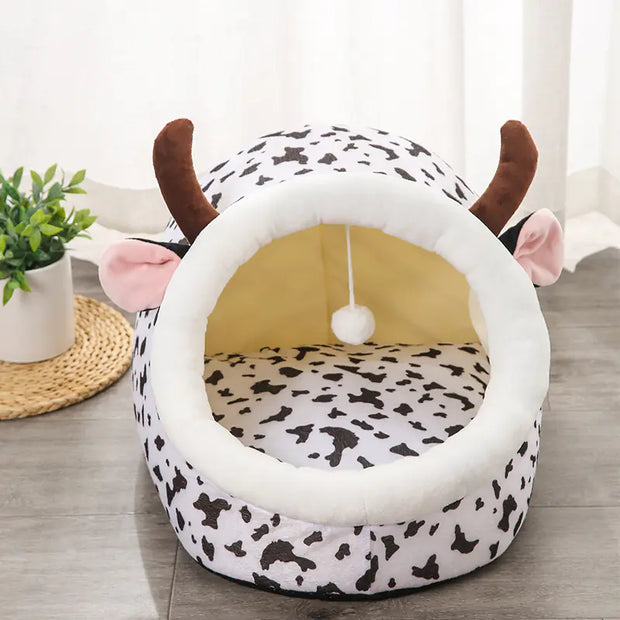 Big Mouth Cat Bed – Semi-Enclosed, Removable & Washable