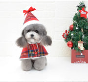 Knitted Christmas Dog Sweater Coat – Cozy Red Turtleneck with Hat
