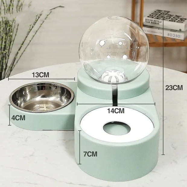 Automatic Pet Feeder & Water Fountain – 1.8L Dual Bowl Design