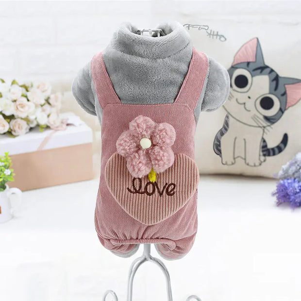 Teddy, Bichon & Pomeranian Plush Cotton Coat – Soft, Warm & Adorable