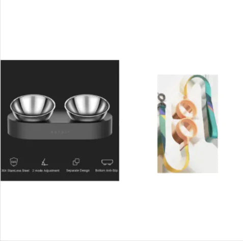 Adjustable Elevated Pet Feeding Bowls – Ergonomic, Durable & Stylish