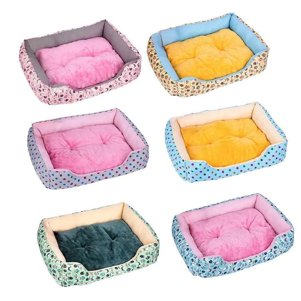 Thickened Winter Pet Bed – Soft, Warm Comfort for Small & Medium Pets