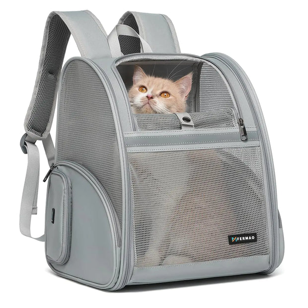 Cat Backpack Carrier Mesh – Breathable, Airline Approved & Travel Ready